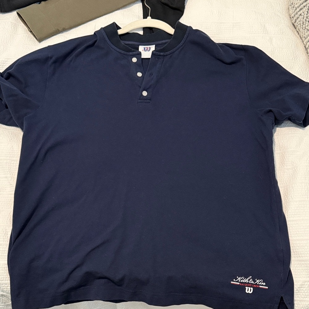 KITH FOR WILSON PIQUE PEARSON HENLEY PULLOVER - NOCTURNAL